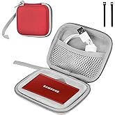 ProCase Samsung T7/ T7 Touch Portable SSD Hard Carrying Case and 2 Cable Ties, Hard EVA Shockproof Storage Travel Organizer f
