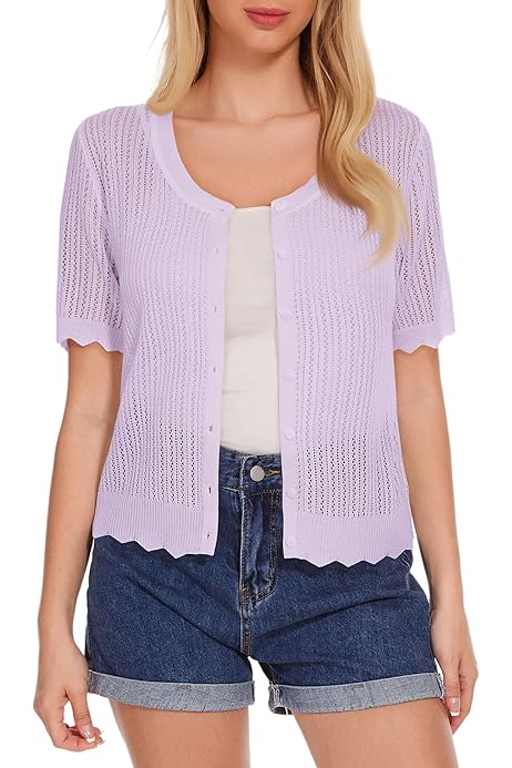 Crochet Sweater For Women GRACE KARIN Summer Cardigan For Women