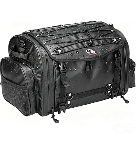 Amazon | KEMIMOTO シートバッグ 35-45L 拡張可能 ツーリングバッグ 大