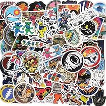 昭和のシールケースとシールセット Amazon.co.jp: グレイトフルデッド ステッカー 100枚 防水