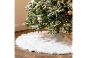 LIHAO クリスマスツリースカート 78cm クリスマスツリー 飾り スカート 円形 可愛い ベースカバー オーナメント 装飾 無地 ホワイト