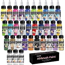 Amazon | Tplookエアブラシ塗料30色水性アクリル塗料セット