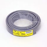 愛知電線 VVF ケーブル2芯 2.0mm 10m 灰色 VVF2×2.0M10