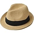 [ナコタ] ミックスペーパー ハット メンズ レディース キッズ 麦わら帽子 折りたたみ パナマ帽 春夏 帽子 中折れ ハット リボン