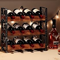 ワインバー 3層 お酒収納ラック シャンパンホルダー 頑丈な木製陳列棚 Amazon.co.jp: WXQお酒収納ラック シャンパンホルダー 酒類貯蔵