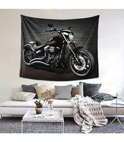 Amazon.co.jp: ハーレーダビッドソン タペストリー,モダン 多機能