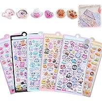 14点セットキャラクターシールセット かわいいデザイン Amazon | シール 可愛い 立体 【2025新型- 6枚セット】3D キャラクター
