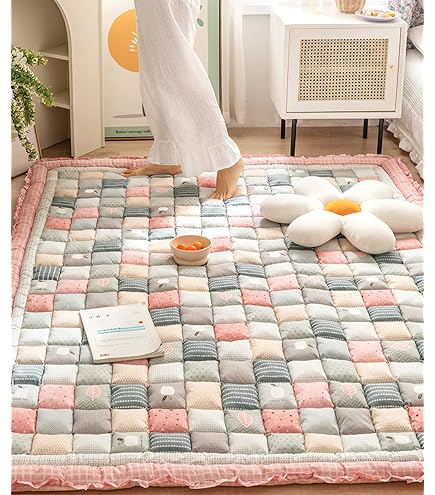 Amazon｜[NHYGDY] ラグ マット 洗える キルト カーペット 50x50cm 夏用