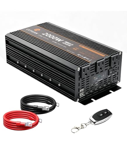 Amazon.co.jp: LVYUAN インバーター 正弦波 12V 2000W 最大 4000W