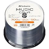 【Amazon.co.jp限定】Verbatim バーベイタム 音楽用 CD-R 80分 50枚 シルバーレーベル インデックスカード付き AR80F50L-A