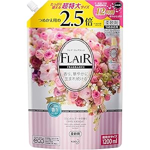 【大容量】フレアフレグランス 柔軟剤 ジェントル&ブーケの香り 詰め替え 1200ml