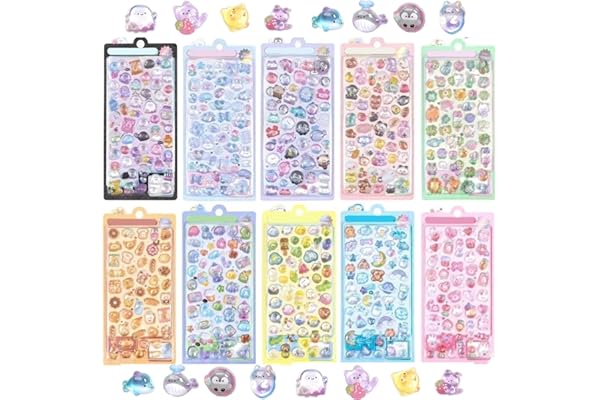 シール 可愛い 10枚ぷっくり立体 かわいい ごほうび 大容量 可愛い ごほうび キラキララメ 手帳DIY用 スマホケースデコ 女の子 子供向け 剥がしやすい