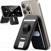 UGREEN スマホスタンド Magsafe対応 スマホグリップ付き magsafeスタンド カードケース 超強磁力 携帯スタンド 軽量 超薄型 カード収納 カードウオレット 持ち歩き便利 iPhone 17/16/15/14/13/12 Pro M