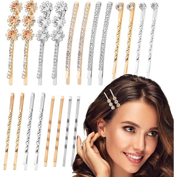 InSowni 30 Stück Haarspangen Set – Bronze Metall, Retro-Design Mit Blatt, Blume, Schmetterling