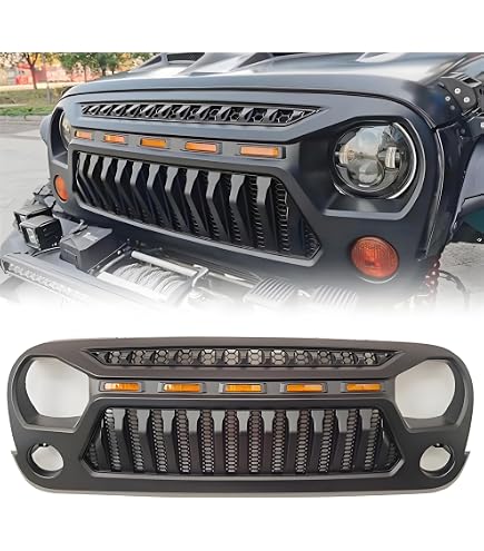 Amazon | 2024 グリル JK - JL スタイル ABS ジープ ラングラー