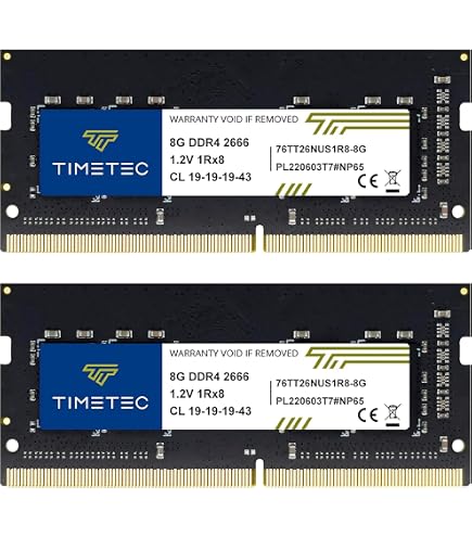 Amazon.co.jp: Timetec 16GB KIT(8GBx2枚) DDR4 ノートPC用メモリ