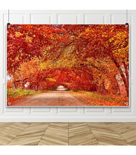 背景布　【　秋A　】　サンプル Amazon | 「並行輸入品」AOFOTO Aofoto 8x10ft秋の景色写真秋の