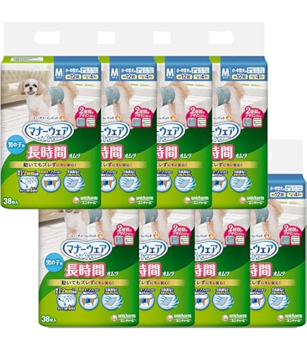 Amazon | ユニチャーム 男の子用おしっこオムツ M サイズ 38枚×8パック