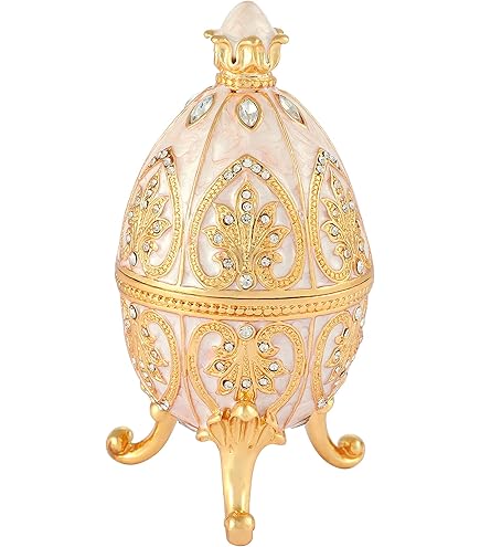 Amazon｜青い卵形ジュエリーボックス、インテリア ファベルジェの卵