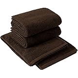 【Amazon.co.jp限定】タオル研究所 [ タフネス PRO ] #005 バスタオル ダークブラウン 4枚セット 耐久性 やわらか ボリューム プロ仕様 ホテル 高速吸水 綿100% [ 毛羽レス ] 【選べる6色】 Japan Techno