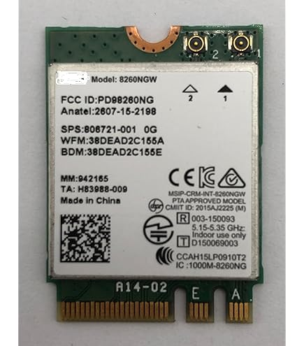 専用　Sサイズ Amazon | デュアルバンド 8260 AC 8260ac Ngff WiFiカード