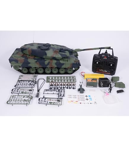 Amazon.co.jp: ヘンロン 2.4GHz 1/16 戦車ラジコン ドイツ主力戦車