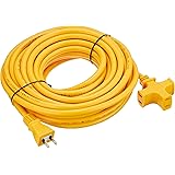 NICOH(ニコー) ソフト延長コード 10m 15A 3個口 合計1500Wまで イエロー NCT-1510Y 耐トラッキングカバー付