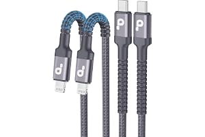 USB-C Lightning ケーブル 2M 2本セット MFi認証 タイプC ライトニング グレー Type C iPhone 充電 急速充電 | 高速データ同期 タイプC iPhone コード iPhone14/13/12 Pro Max/11/X/iPad/AirPods/MacBookなど各種対応