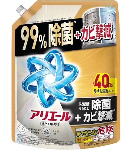 Amazon | アリエール 液体 625g 洗濯槽まるごと除菌＋カビ撃減 洗濯