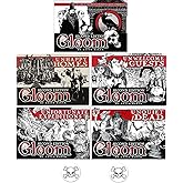 Gloom Card Game Bundle of Gloom Second Edition Plus All 4 Expansions and 2 Skull Buttons
