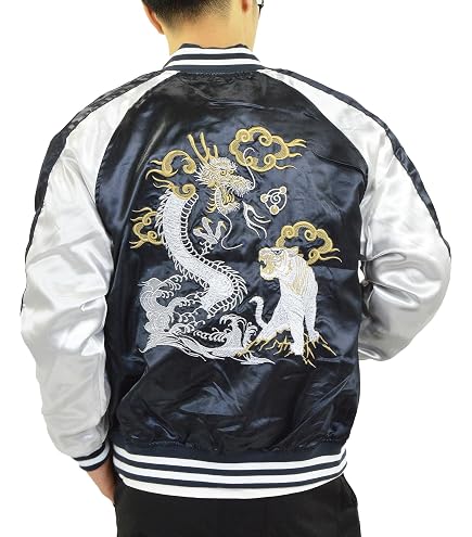 Amazon.co.jp: 丸眞 スカジャン(L) ブラックパンサー キングブラック