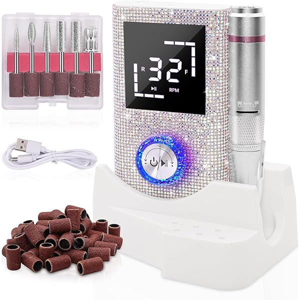 Amazon | Portable Nail Drill Professional 35000 RPM, Rechargeable