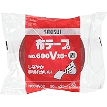 Amazon | 積水化学工業 積水 布テープNo.600Vカラー 赤 N60RV03 | 布