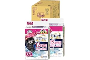 Deosheet Dog Sheet, Premium 12 Hours, Super Deodorizing, Super Absorbent, Wide, 84 Sheets (42 Sheets x 2), Pee, Pet Supplies, Unicharm (Case Product) (Amazon.co.jp Exclusive)