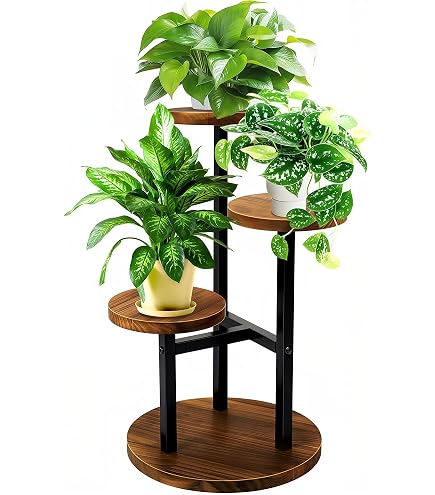 Amazon.co.jp: LINZINAR 植物スタンド 屋内 6段 メタルコーナー トール