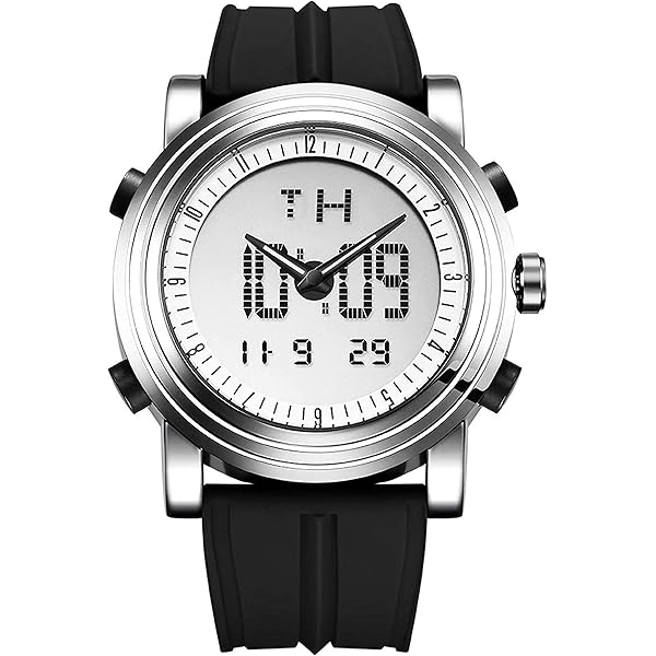 Amazon | ユニセックス 四角 大きな文字盤 LED デジタルウォッチ 電子