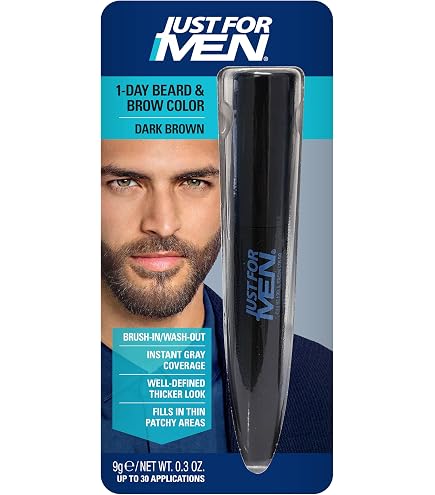 Amazon | Just for Men 灰色のブラシ-で口ひげ＆ヒゲの色キット