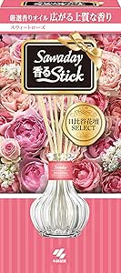 サワデー香るスティック日比谷花壇セレクト 消臭芳香剤 本体 スウィートローズ 70ml