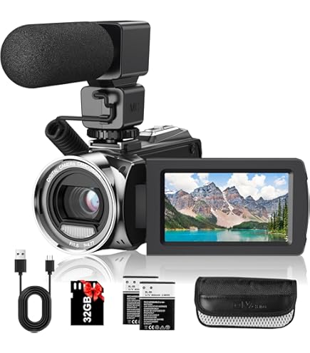 Amazon | 4K Video Camera Camcorder 48MP UHD WiFi IR Night