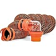 Camco RhinoEXTREME 15ft RV Sewer Hose Kit, Includes Swivel Fitting and Translucent Elbow with 4-In-1 Dump Station Fitting, Cr