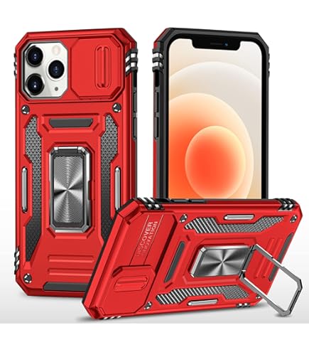 iPhone 12 Pro Max 用ケース クリア リング付 カバー レッド iPhone 12 Pro Max 用ケース クリア リング付 カバー レッド iphone 12