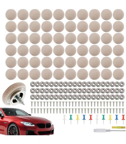 Glarks 272Pcs Car Roof Headliner Repair Kit - Beige Rivets, Push Pins, Retaining Pins For Most Vehicles