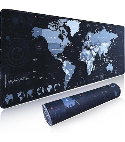 PULAIXIN Mouse Pad Wrist Support Keyboard And Mouse Pad Set 5 In 1 Extended Non-Slip Rubber Base 34.5''x15.7'' Keyboard Wrist Pad Easy Typing Pain...