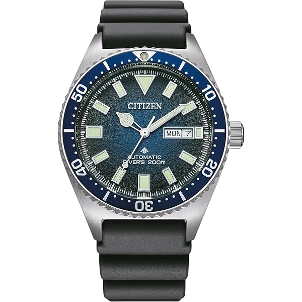 Amazon | CITIZEN シチズン 腕時計 NY0120-01X ラバー 機械式 自動巻き