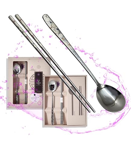 Amazon | GOLDENBELL韓国の伝統的な真鍮雲亀パターンカップルスプーン