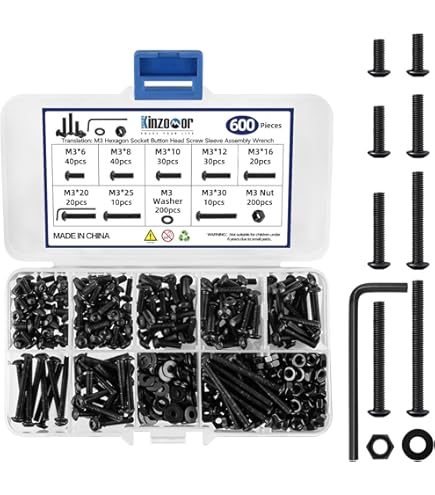 Amazon | 300個セット 六角穴付ボタンボルトセット M3ユニバーサル