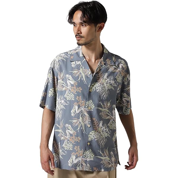 Amazon.co.jp: [アヴィレックス] ALOHA SHIRT TIGER & PALM TREE