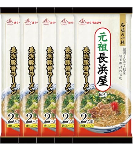 Amazon.co.jp: マルタイ 袋・一幸舎監修 豚骨ラーメン 5食 455g ×6個