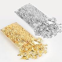 Amazon | Polemera 金箔 ヘア用 銀箔 髪飾り 浴衣 金粉 振袖 和装 結婚