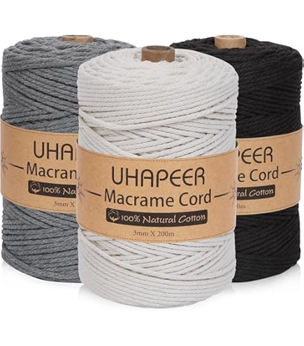 Amazon.co.jp: Bobbinyジュニア3mm100M マクラメ 編み紐コード